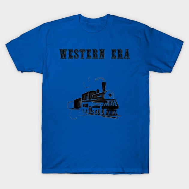 Western Era - Steam Train T-Shirt by The Black Panther